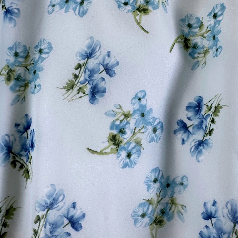 Altar'd State Belci D112 Blue Yellow Floral Tiered Ruffle Maxi Skirt Size M NWT - Picture 14 of 16